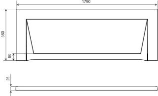 Фронтальная панель для ванны Timo FP18H 180см белый