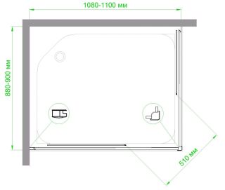 Душевой уголок Royal Bath HPD 110x90см белый RB9110HPD-C