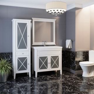 Шкаф-колонна Opadiris Палермо 53 L Z0000008258 Белый матовый