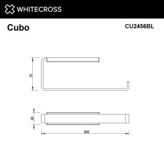 Полотенцедержатель WHITECROSS Cubo CU2456GLB брашированное золото