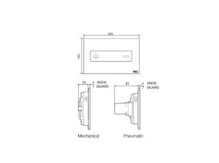Панель механ. двойная OCEANIA, нержавеющая сталь, глянцевый хром, OLI