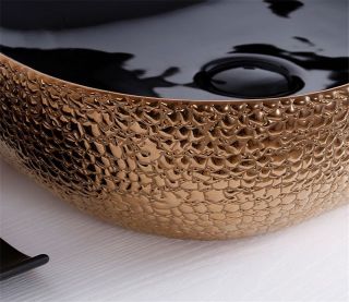 Раковина CeramaLux  D1302H024 черно-медная 50 см