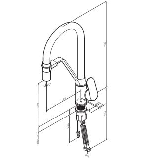 Смеситель для кухни Am.Pm Like F8007802 Черный хром