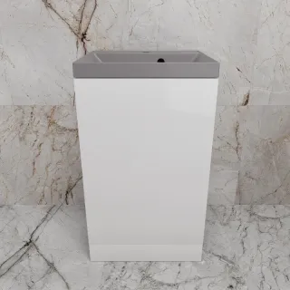 Напольная тумба под раковину Style Line Моно ЛС-00002449 50 см белый глянец