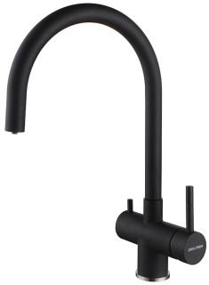 Смеситель для кухни Paulmark Heller He213218-418 чёрный металлик