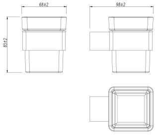 Стакан для зубных щёток Lemark Smooth Line 9731013 с держателем хром