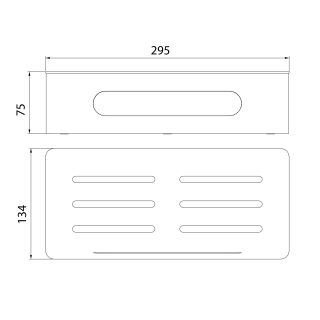 Полка для душа Lemark Shelf line 9776045 графит