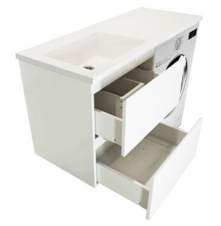 Подвесная тумба под раковину Эстет Dallas Luxe ФР-00002260 Л/П 115см два ящика белый