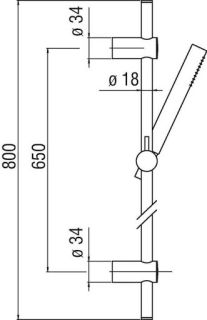 Душевой гарнитур Nobili AD140/18CR