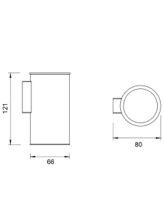 Стакан для зубных щеток WHITECROSS Ergo ER2234GM вороненая сталь