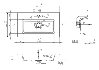 Раковина  Brevita Avila 60 B-AVI060-01 белый