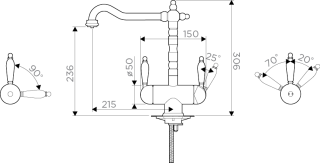 Смеситель для кухни Omoikiri Amagasaki-PA