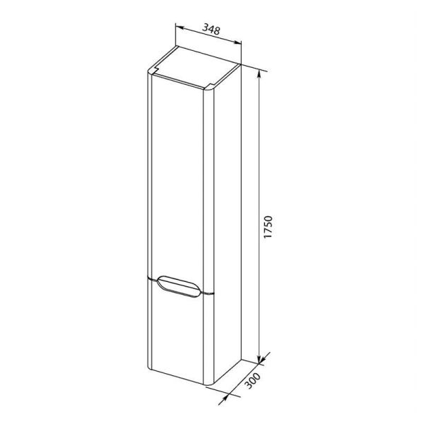 Шкаф-пенал для ванной Aquanet София 35 белый
