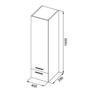 Шкаф-пенал для ванной Aquanet Верона 40 белый правая