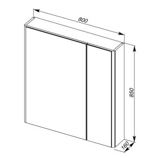 Зеркало-шкаф Aquanet Орлеан 80 белый