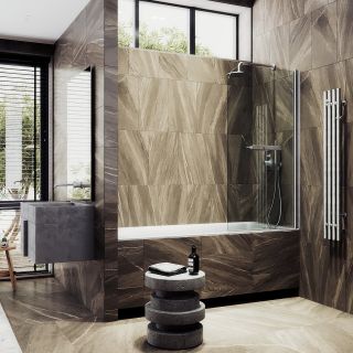 Шторка на ванну MaybahGlass MGV-776-5 60см хром матовый