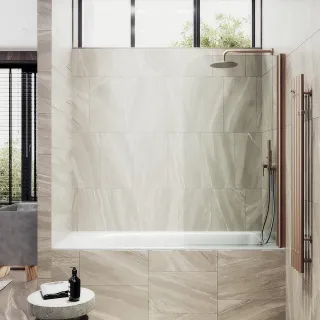 Шторка на ванну MaybahGlass MGV-596-2 40см бронза