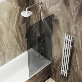 Шторка на ванну MaybahGlass MGV-79-5у 50см хром матовый