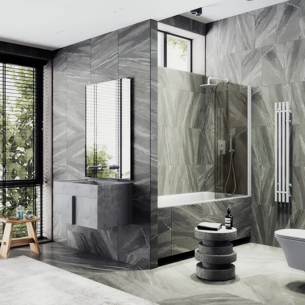 Шторка на ванну MaybahGlass MGV-611-1 60см белый