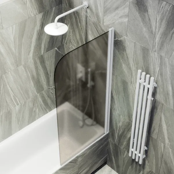 Шторка на ванну MaybahGlass MGV-612-1 60см белый