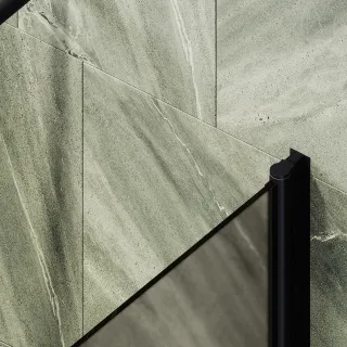 Шторка на ванну MaybahGlass MGV-612-6 60см чёрный