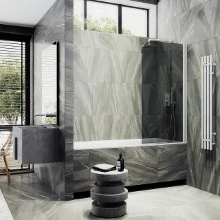 Шторка на ванну MaybahGlass MGV-623-1 80см белый