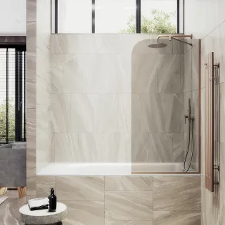 Шторка на ванну MaybahGlass MGV-127-2у 34см бронза