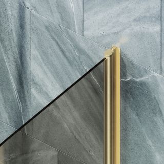 Шторка на ванну MaybahGlass MGV-783-3 70см золото