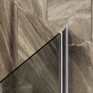 Шторка на ванну MaybahGlass MGV-789-5 80см хром матовый