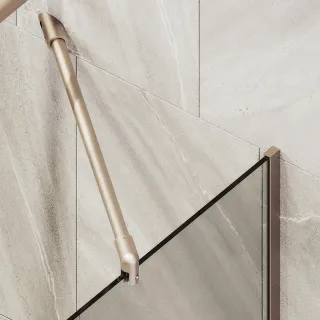 Шторка на ванну MaybahGlass MGV-147-2у 64см бронза