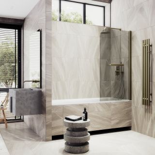 Шторка на ванну MaybahGlass MGV-777-2 60см бронза