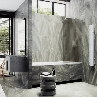 Шторка на ванну MaybahGlass MGV-136-1у 44см белый