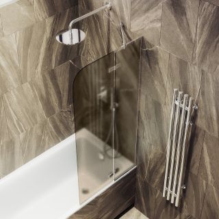 Шторка на ванну MaybahGlass MGV-918-4 99см хром глянцевый