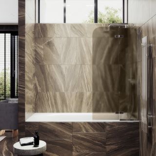 Шторка на ванну MaybahGlass MGV-658-4 69см хром глянцевый