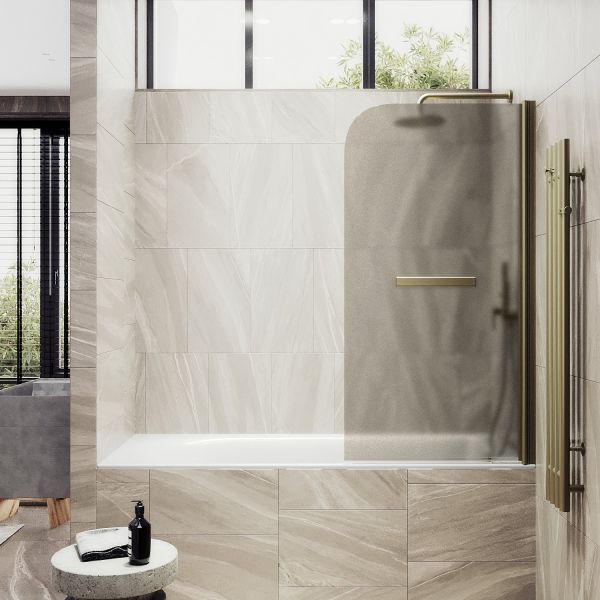 Шторка на ванну MaybahGlass MGV-790-2 80см бронза