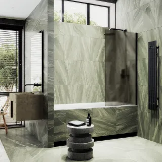 Шторка на ванну MaybahGlass MGV-75-6ш 70см чёрный