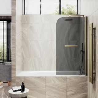 Шторка на ванну MaybahGlass MGV-779-2 60см бронза