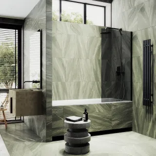 Шторка на ванну MaybahGlass MGV-81-6ш 70см чёрный