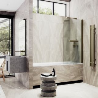 Шторка на ванну MaybahGlass MGV-787-2 70см бронза