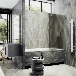 Шторка на ванну MaybahGlass MGV-76-1ш 80см белый