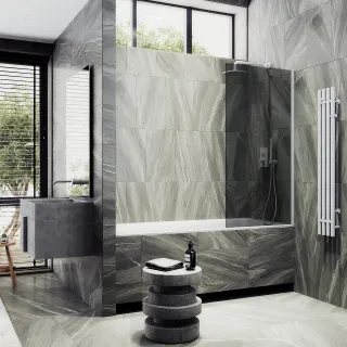 Шторка на ванну MaybahGlass MGV-82-1ш 80см белый