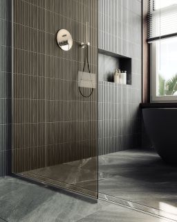 Душевая перегородка MaybahGlass MGD-696-5у 79см хром матовый