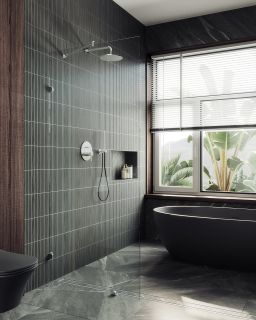 Душевая перегородка MaybahGlass MGD-259-4 79см хром глянцевый