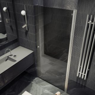 Душевая дверь MaybahGlass MGD-806-5 80см хром матовый