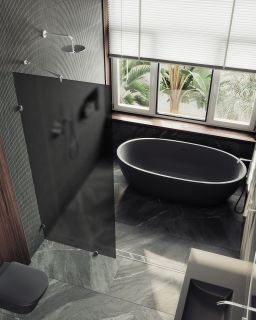 Душевая перегородка MaybahGlass MGD-271-4 79см хром глянцевый