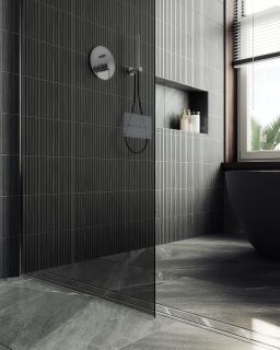 Душевая перегородка MaybahGlass MGD-698-5ш 79см хром матовый