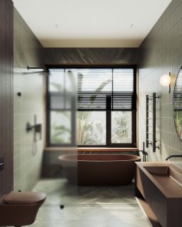 Душевая перегородка MaybahGlass MGD-268-6 79см чёрный