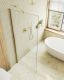 Душевая перегородка MaybahGlass MGD-700-3ш 79см золото