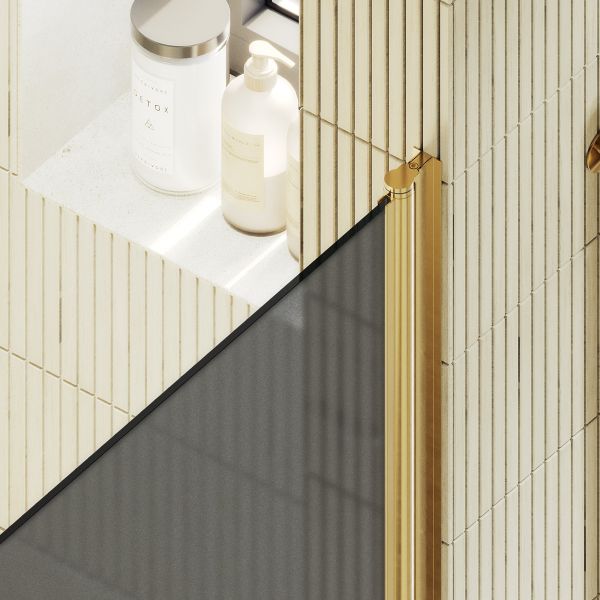 Душевая дверь MaybahGlass MGD-807-3 80см золото