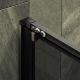 Душевая дверь MaybahGlass MGD-1285-6 150см чёрный/графит